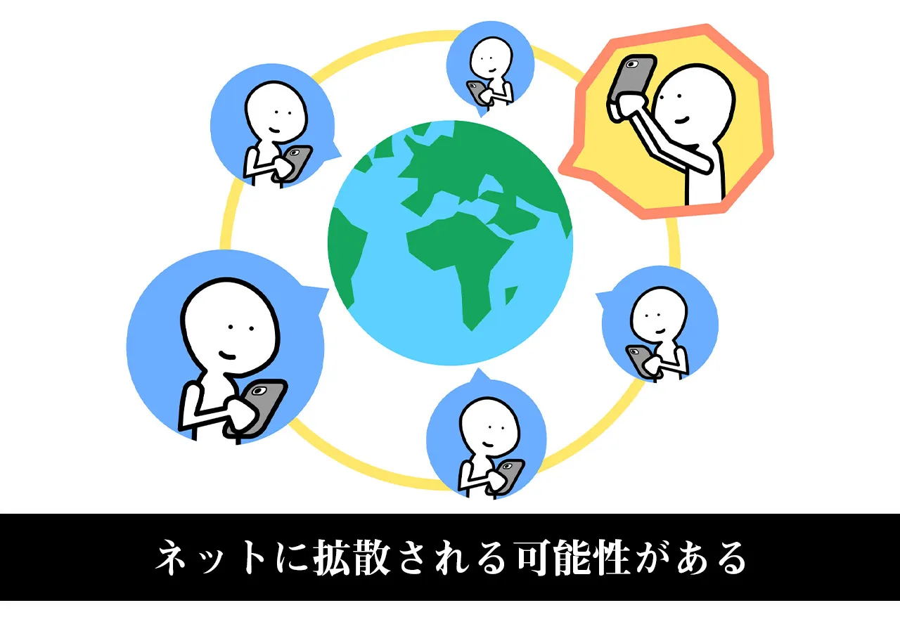 ネットに拡散される可能性がある