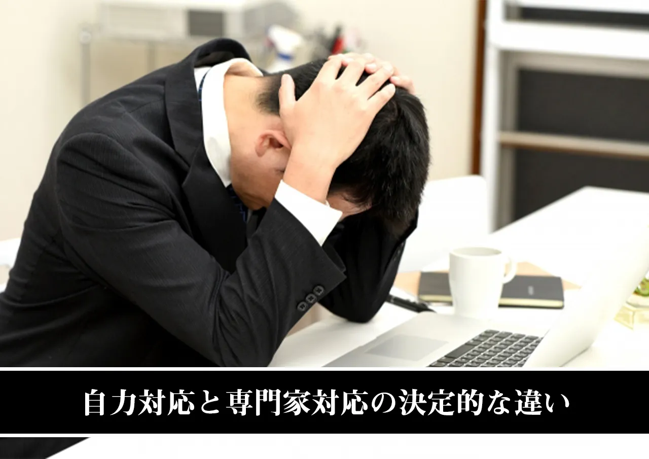 自力対応と専門家対応の決定的な違い