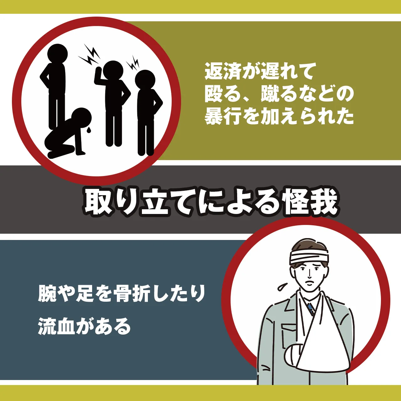 その①:取り立てで怪我を負わされた