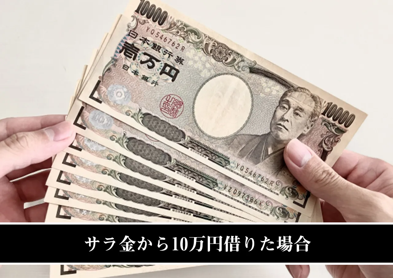 サラ金から10万円借りた場合