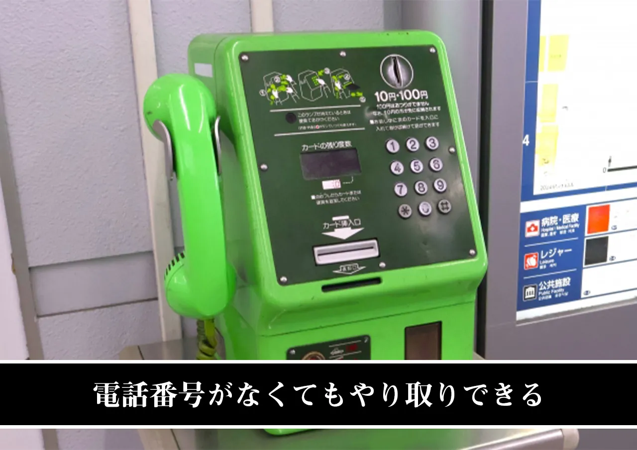 電話番号がなくてもやり取りできる