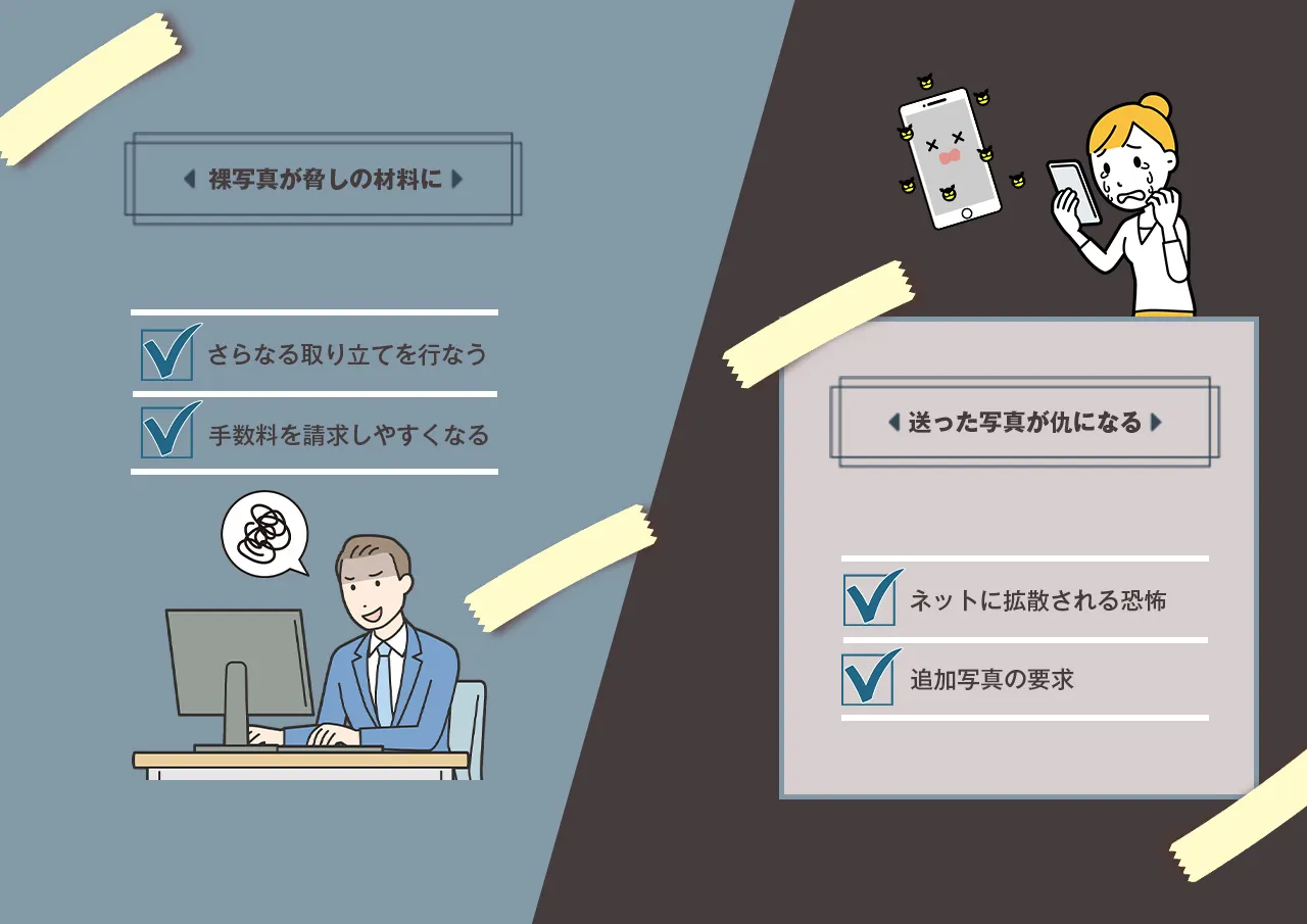 裸写真が脅しの材料になる